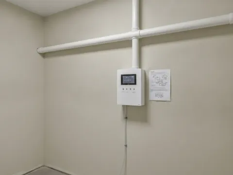 Completed ERV ventilation system installed in an Aubrey home