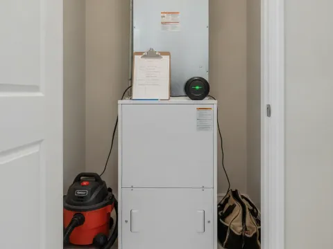Licensed technician completes a full safety inspection checklist on an Aubrey furnace